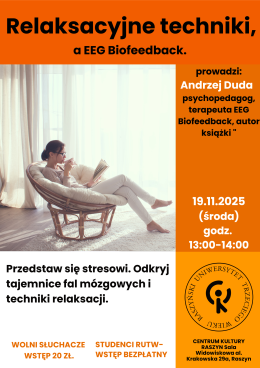 Raszyn (pow. pruszkowski) Wydarzenie Inne wydarzenie WYKŁAD RUTW: Relaksacyjne techniki, a EEG Biofeedback